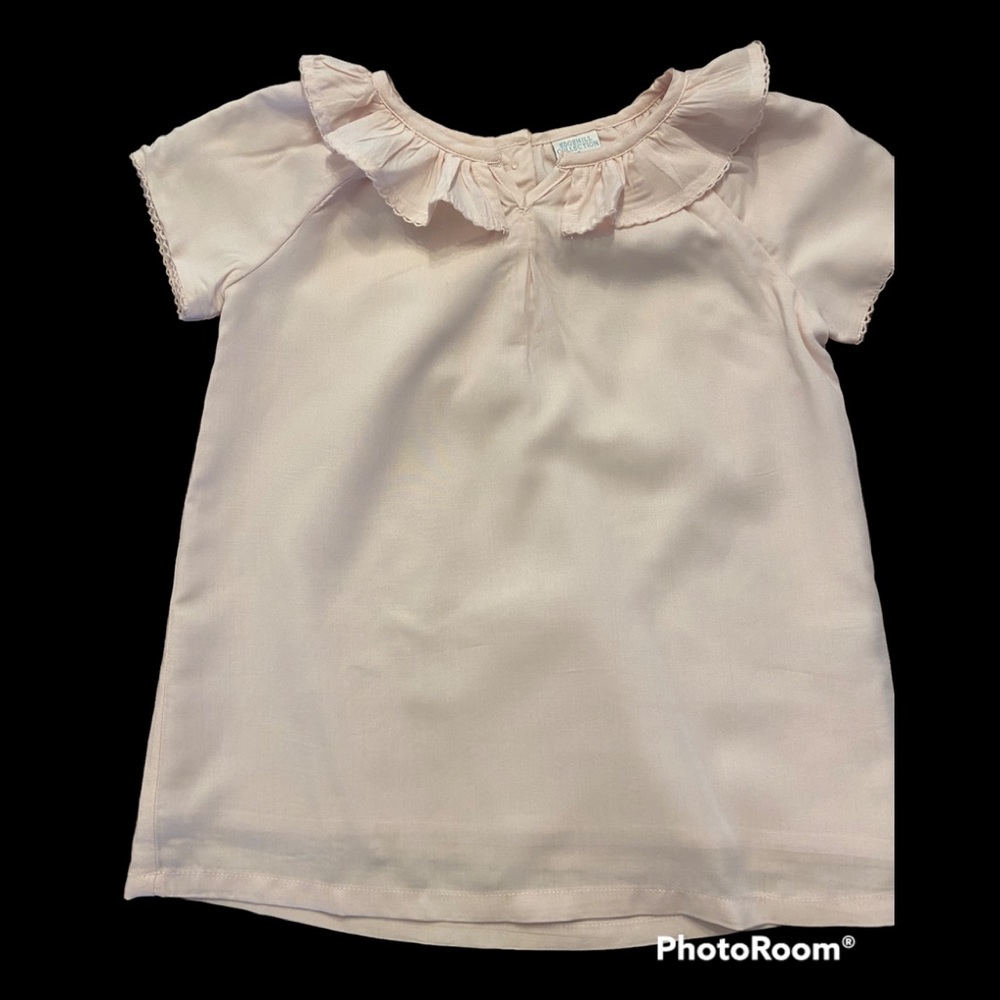 Size 5 Pink Ruffled Collar Shirt